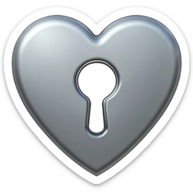 heart with a keyhole sticker