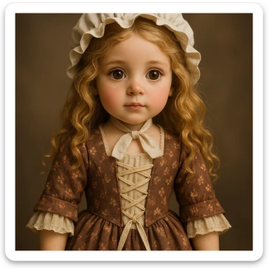 brown-eyed blonde 18th century american girl doll sticker