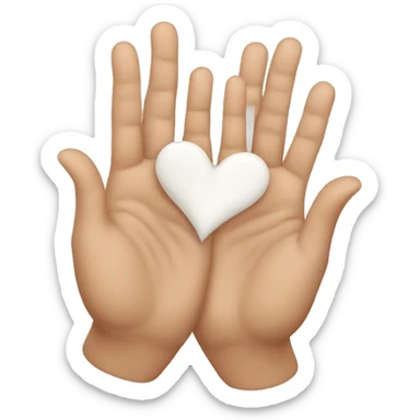 heart with hands with something
 sticker
