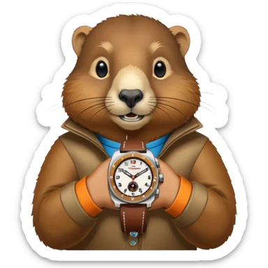 Marmot with a richard mille sticker