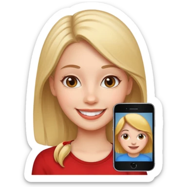 girl on facetime sticker