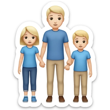 holding hands with kids sticker