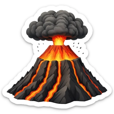 volcano sticker