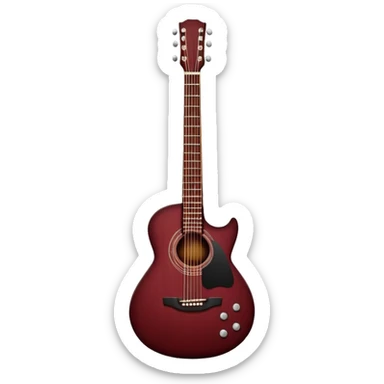 black and maroon guitar  sticker