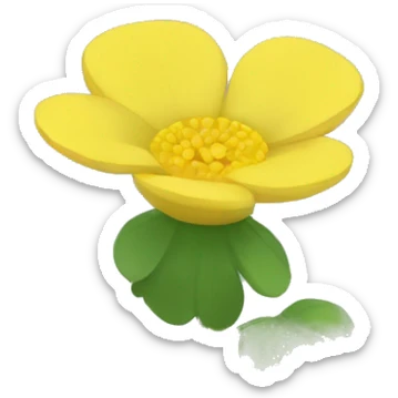 Buttercup flower sticker