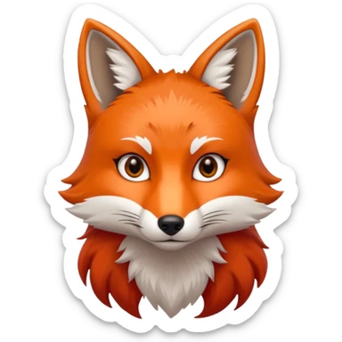 a fox who says no sticker
