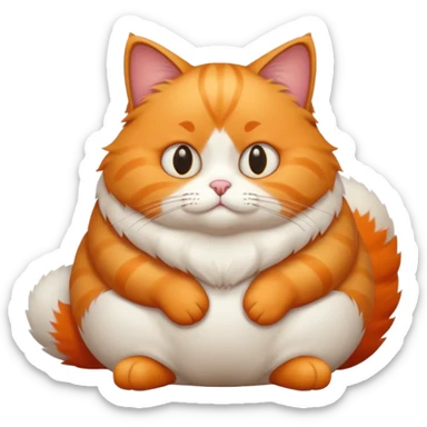 Fat cat sticker