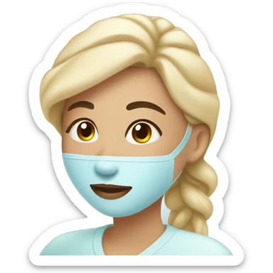 woman doing skin care  sticker