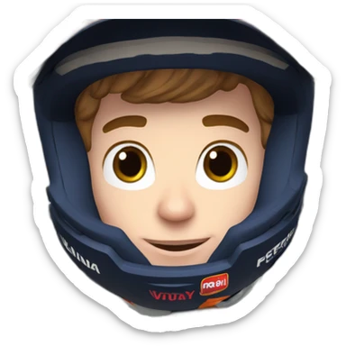 Max Verstappen in racing helmet sticker