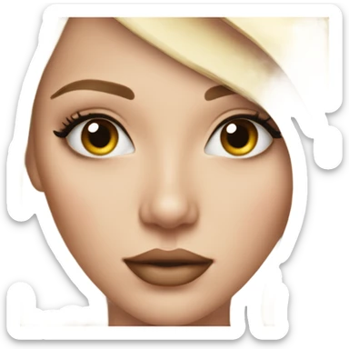 pretty blonde girl with lip filler sticker