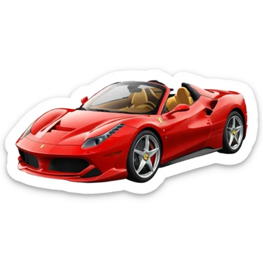 Red Ferrari sports car sticker
