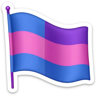 A bisexual flag 🩷💜💙 sticker