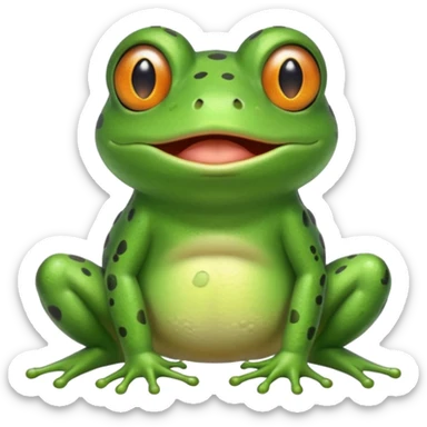 Frog farting showing wind from bum sticker