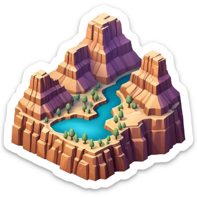 Isometric Grand Canyon terrain sticker