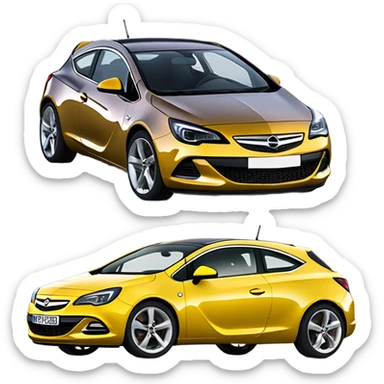 Coche opel Astra gtc derrapando  sticker