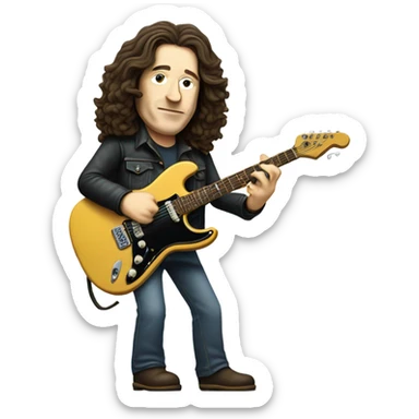 Rory Gallagher playing guitar  sticker