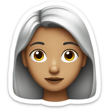 The girl has a face of uncertainty sticker