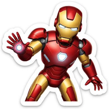 Caseoh in a iron man custome sticker