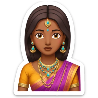 i need an indian in a sari sticker