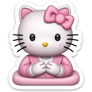 Hello Kitty de punto .  sticker