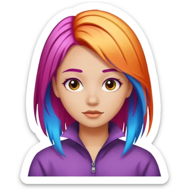 brush hair dye sticker