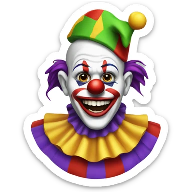 Jester clown sticker