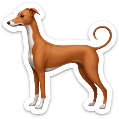 Red brindle greyhound sticker