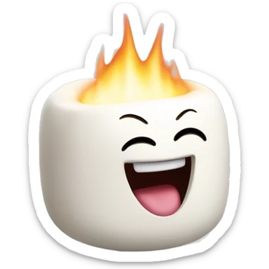 marshmallow laughing sticker