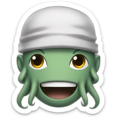cute kraken naruto face sticker