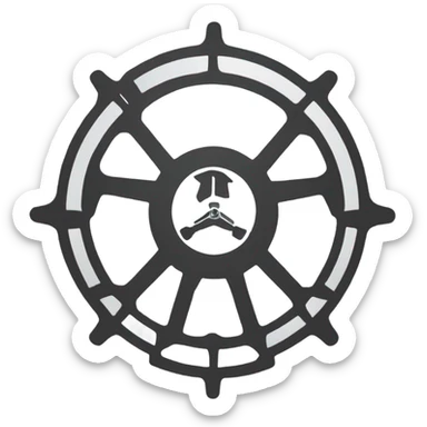 STEERING WHEEL with UNSC as the logo in it's center sticker