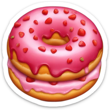 strawberry donut sticker