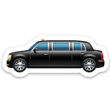 a black limo sticker