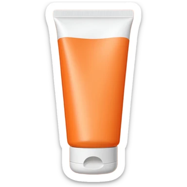Orange tube type lotion sticker