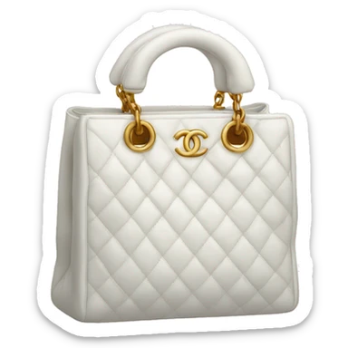 White Chanel bag sticker