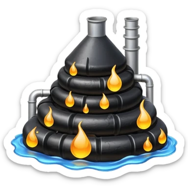 oil refining waste sticker