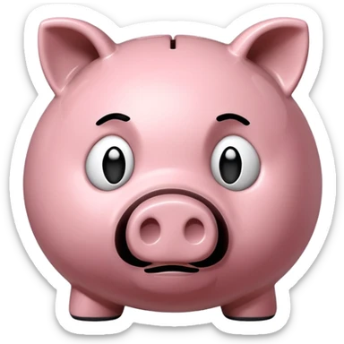 emoji of sad piggy bank] sticker