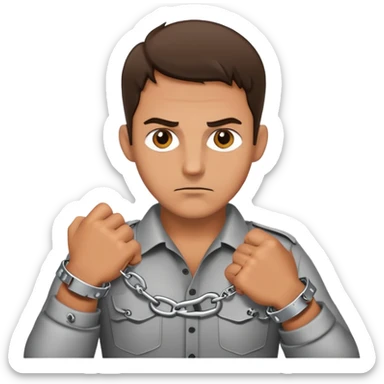 a handcuffed guy sticker