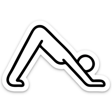 icon on the theme of yoga classes. image of a person in dog asana pose sticker