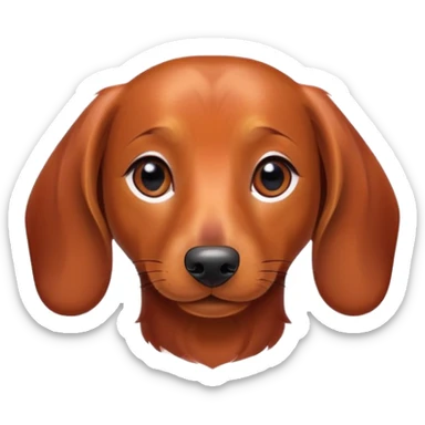 Elegant Brown and red hair dachshund  sticker
