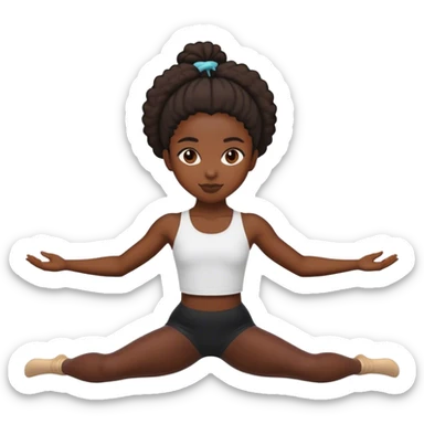 Black girl doing a split sticker