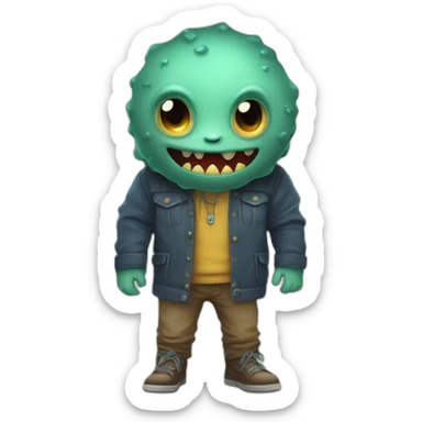 Monstre ma gant un enfant sticker