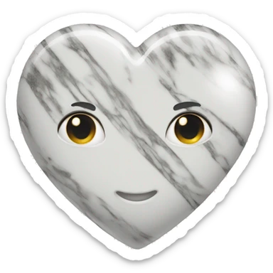 Marble heart sticker