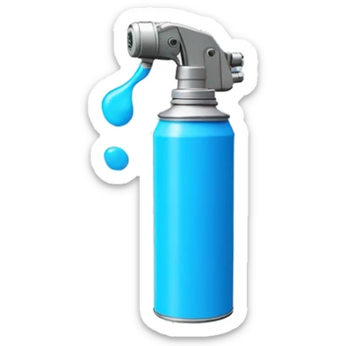 spray can color  blue with a regular small spray nozzle sticker