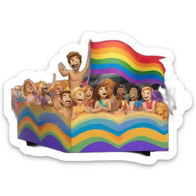 Pride parade float  sticker
