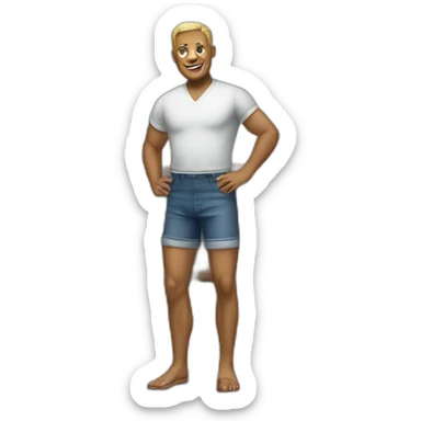 45th U.S. President washing a car with apple bottom shorts sticker