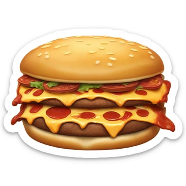 Pizza burger sticker
