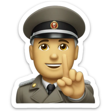 Benito mussolini waving fascist sticker