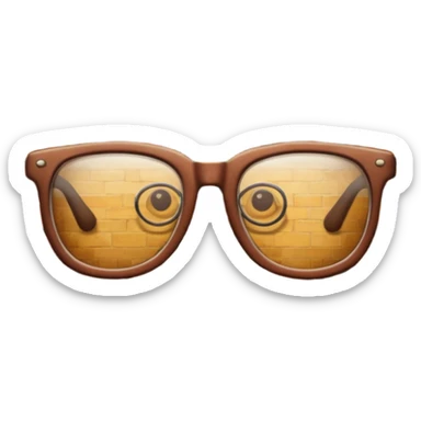 Brick wall with glasses sticker