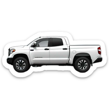 WHITE TOYOTA TUNDRA 2020 ON 33 INCH WHEELS sticker