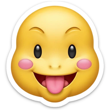 Winking smirk emoji with tongue out sticker
